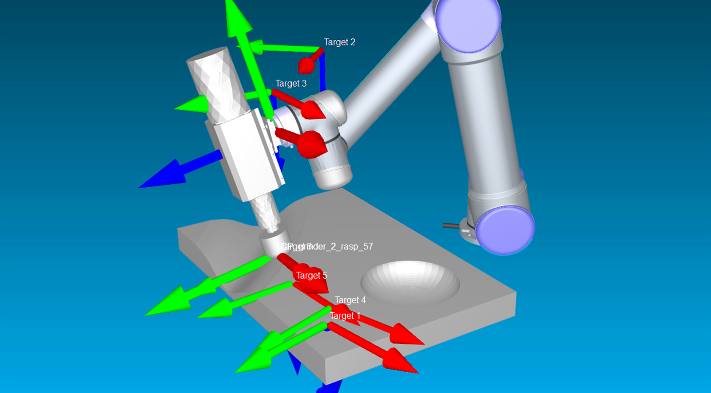 Et 3D-billede af en robotarm